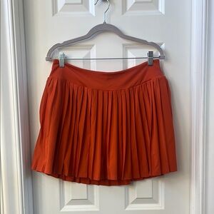 Adidas Pleated Orange Skirt with pocket